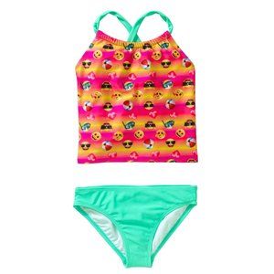 AME Girls 2-Piece Tankini Swim Set EMOJI Size XS 4-5  NWT